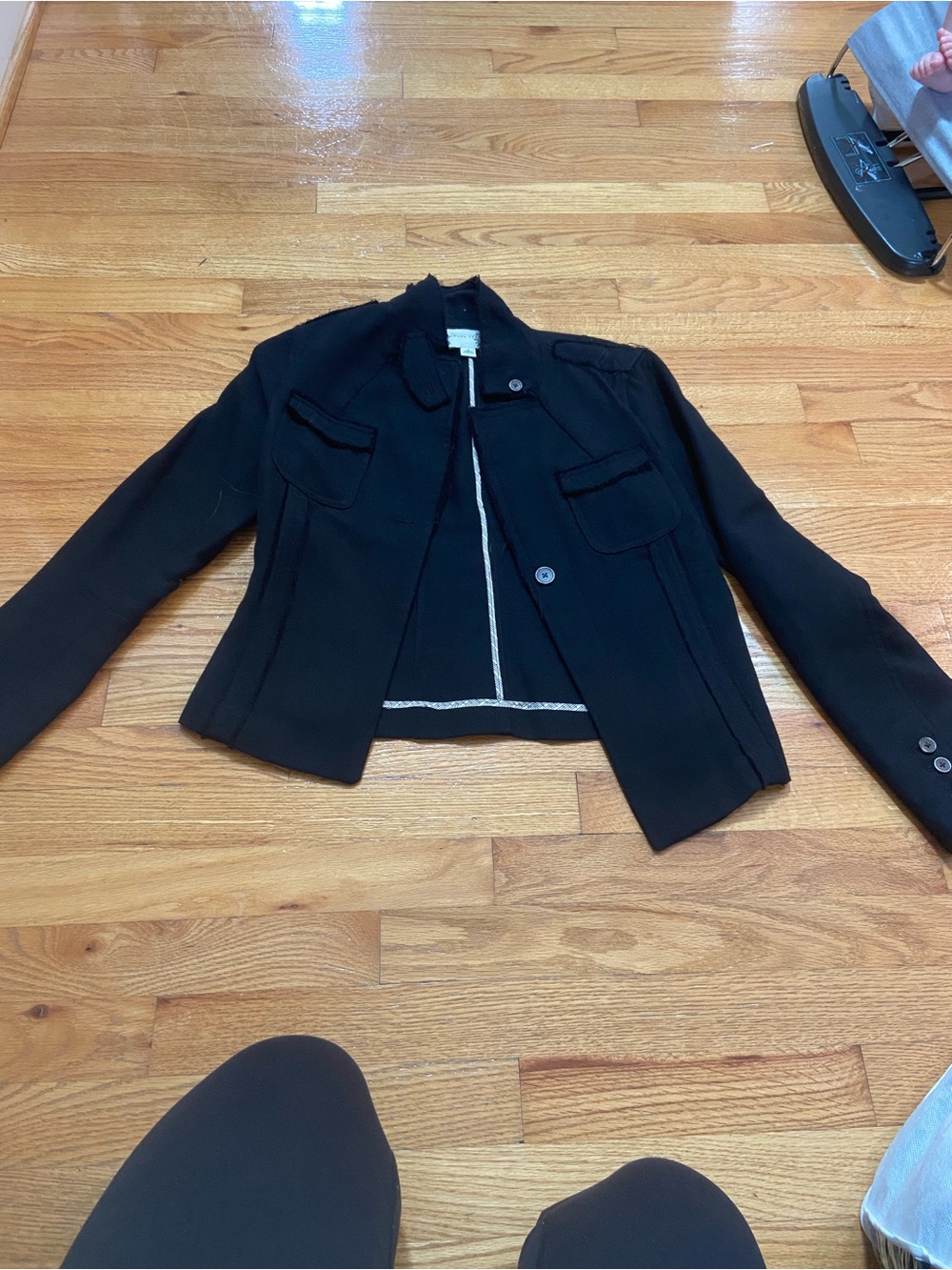 Banana Republic Black Tailored Cropped Blazer